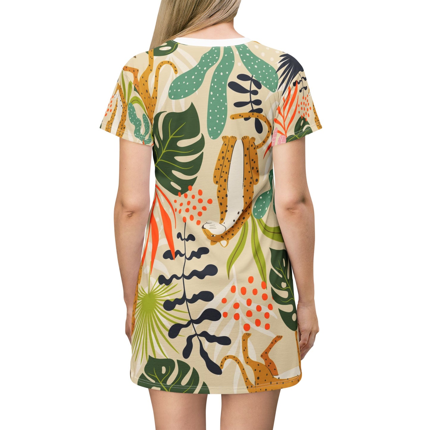 Tropical Jungle T-Shirt Dress | Comfortable and Stylish Summer Wear