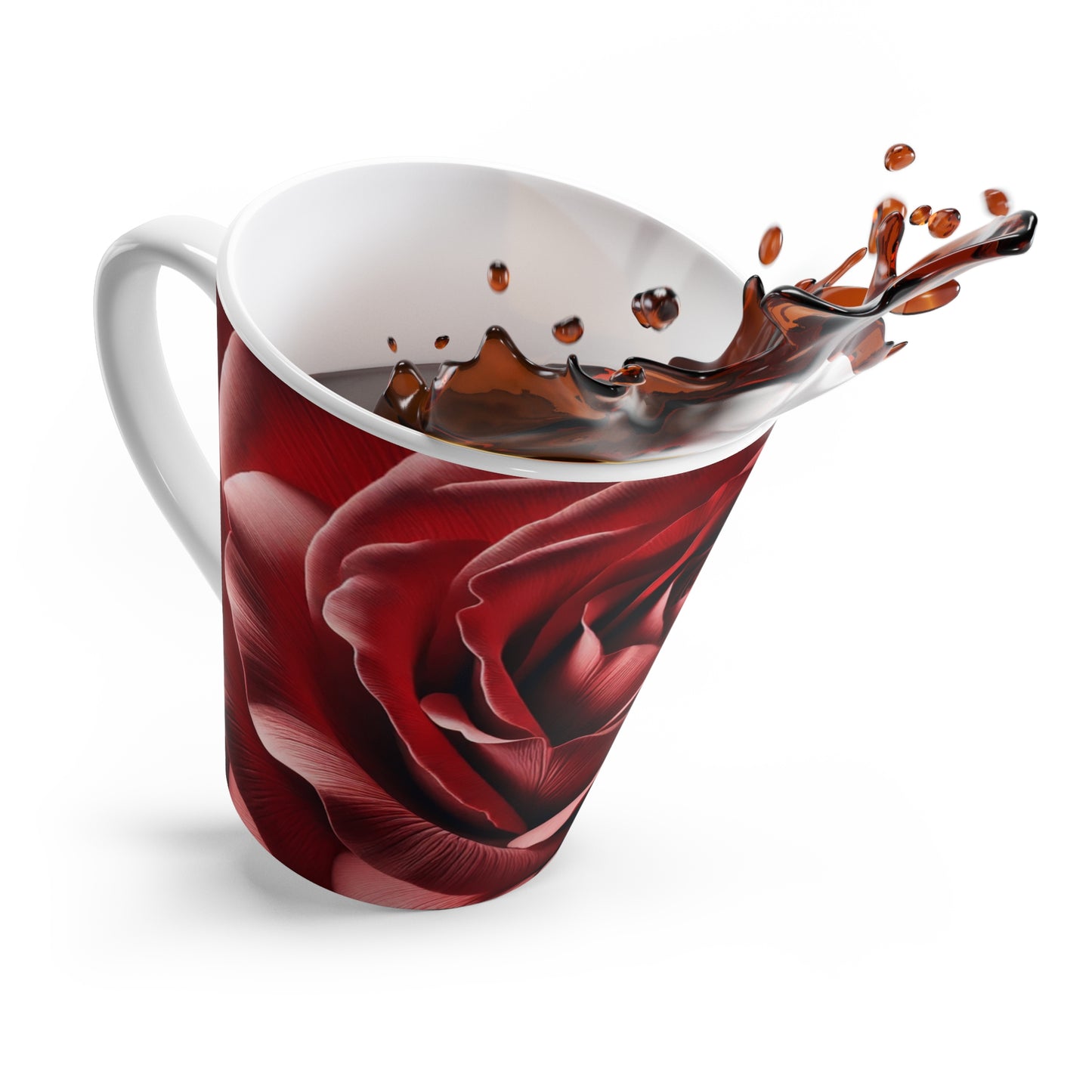 Elegant Rose Latte Mug - Perfect Gift for Flower Lovers and Special Occasions