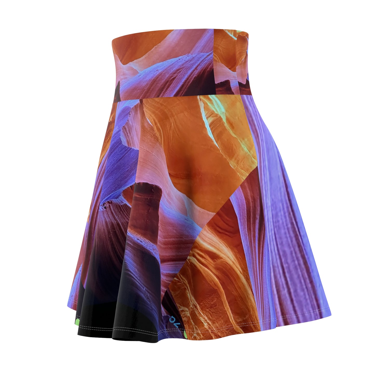 Vibrant Canyon Print Women's Skater Skirt | Bohemian Style for Summer Festivals