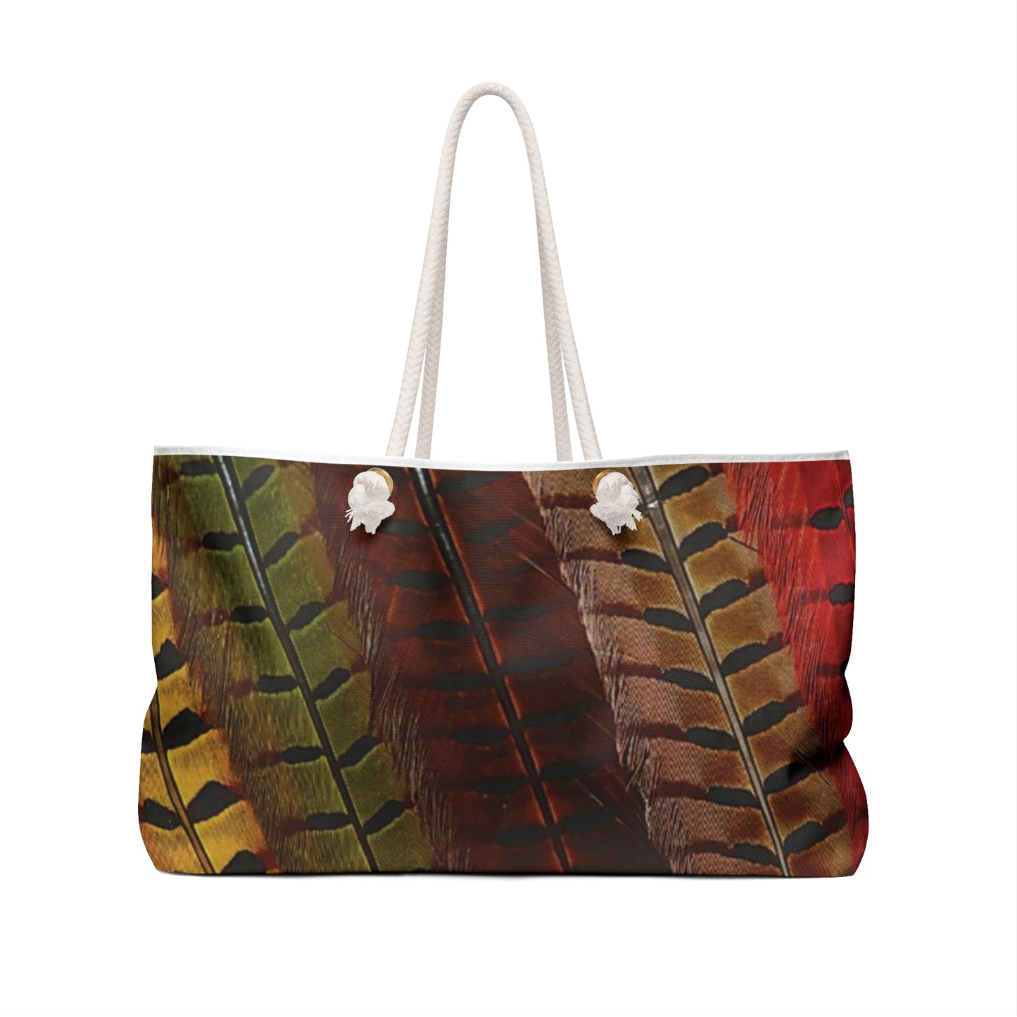 Bohemian Feather Weekender Bag - Ideal for Travel and Everyday Use