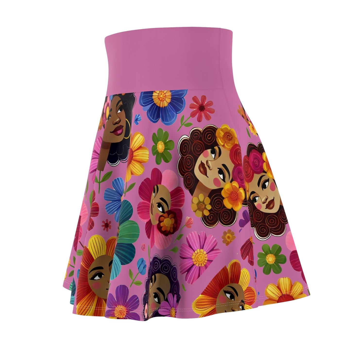 Floral Print Women's Skater Skirt - Perfect for Spring & Summer Celebrations