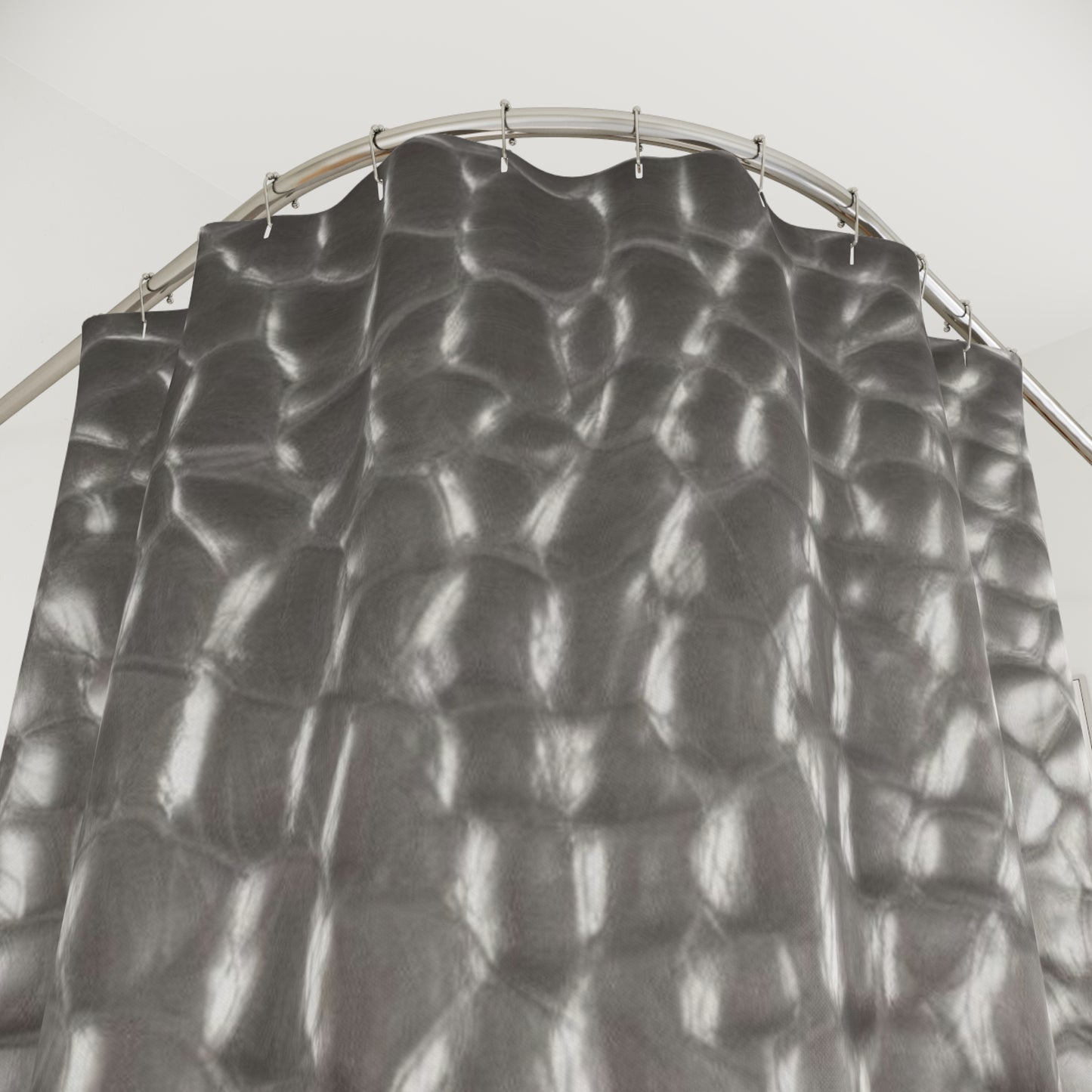 Modern Textured Shower Curtain - Minimalist Bathroom Decor