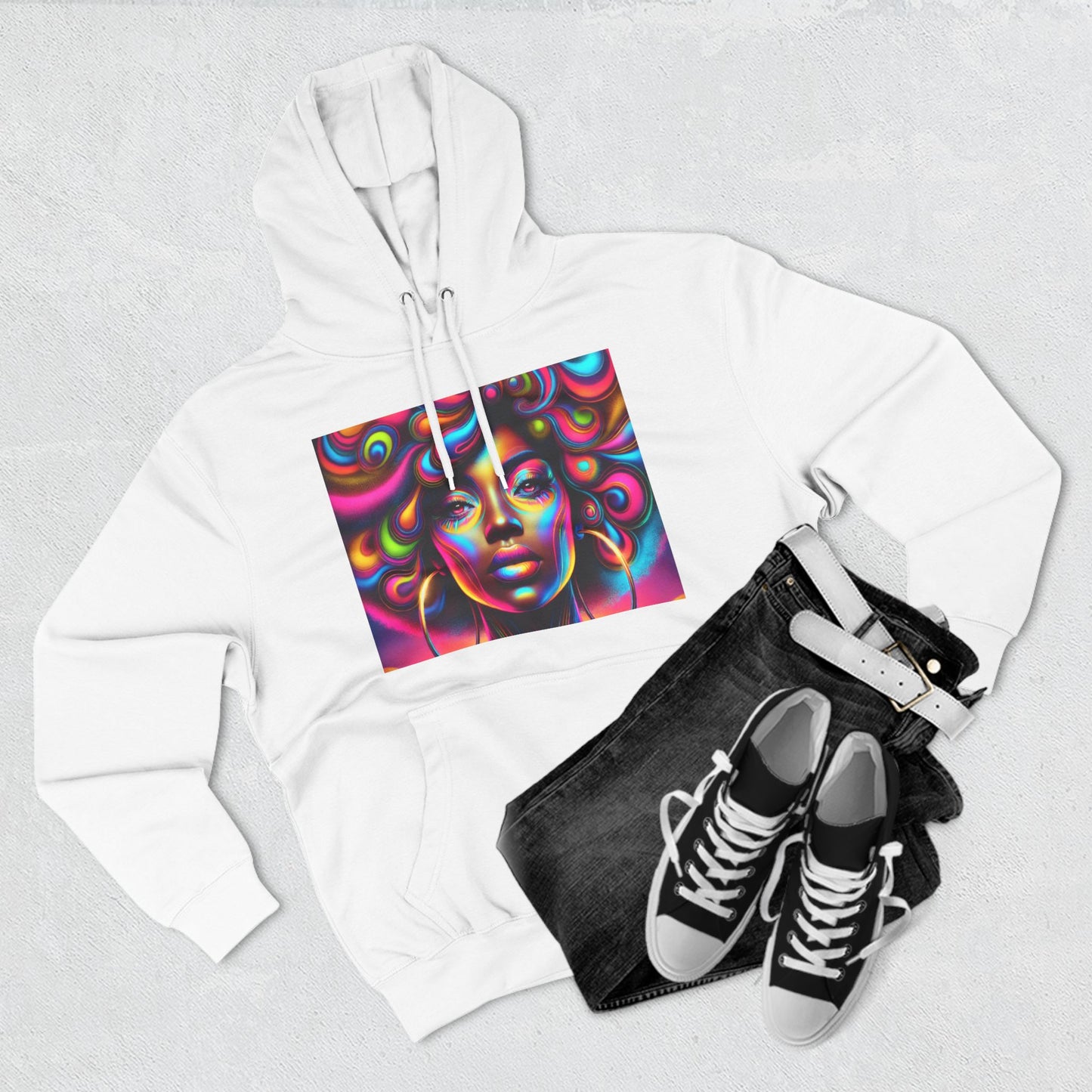 Three-Panel Fleece Hoodie