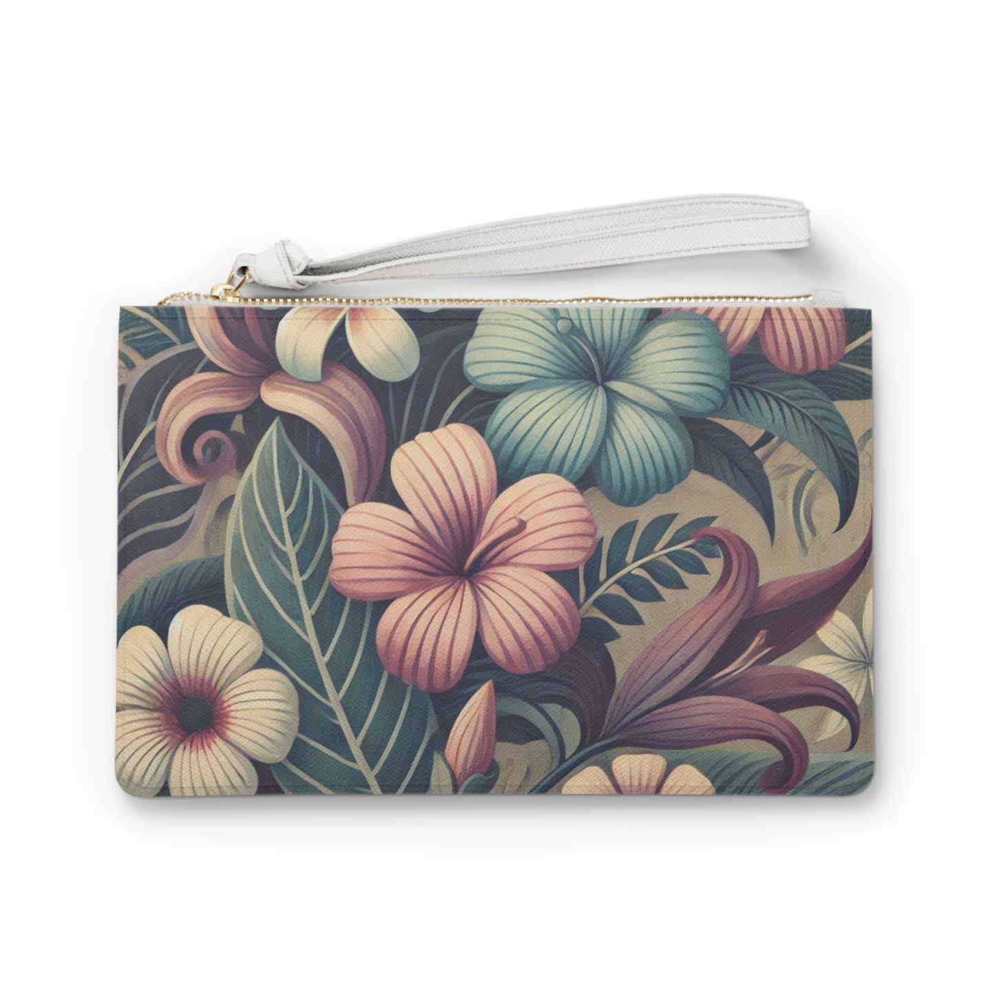 Tropical Floral Clutch Bag - Stylish Pouch for Everyday Use