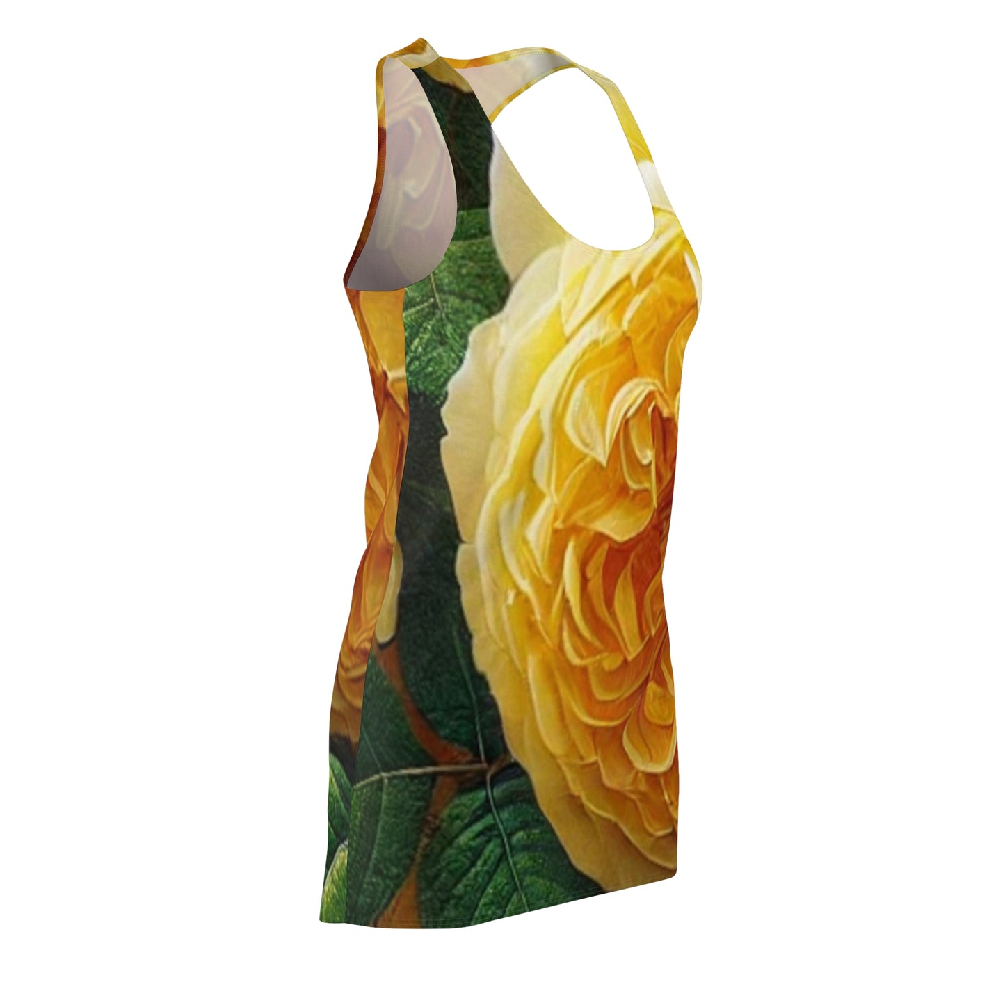 Yellow Rose Floral Racerback Dress for Women - Perfect for Spring & Summer Celebrations