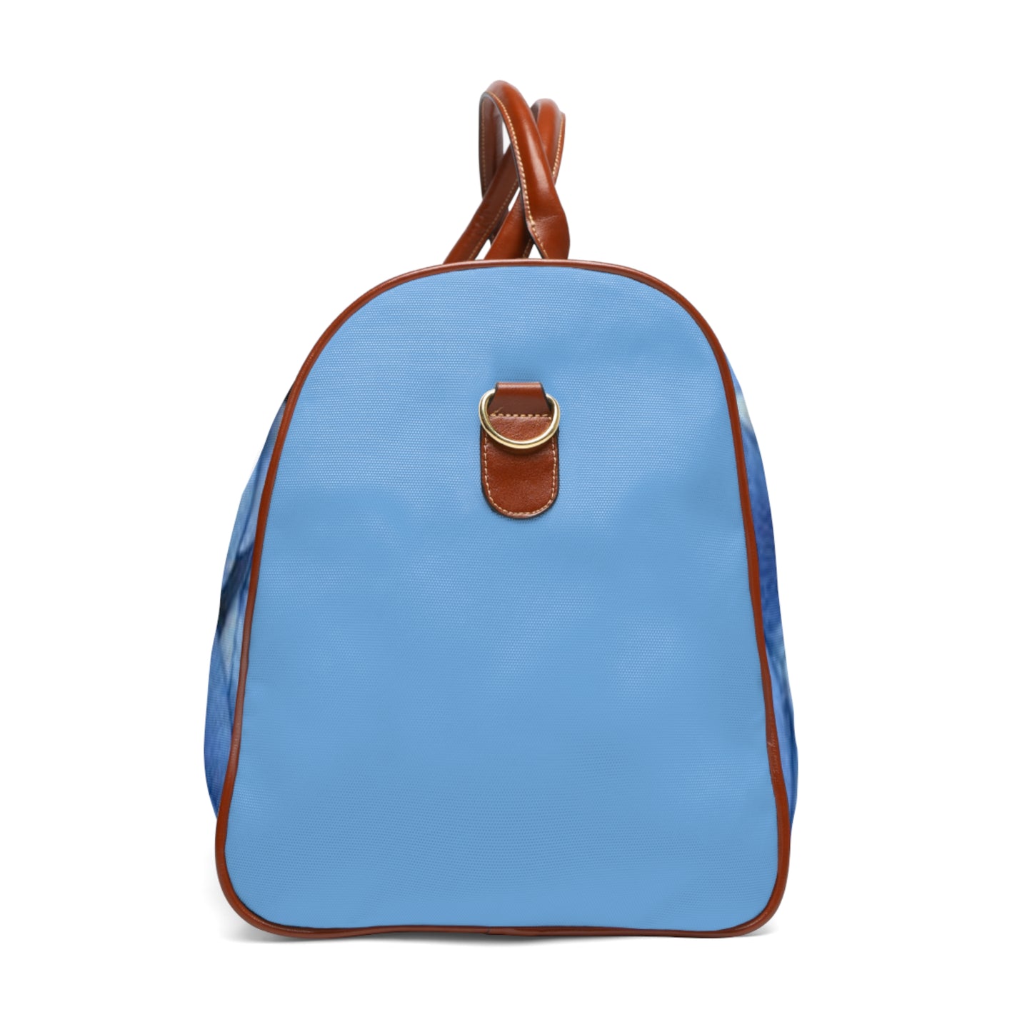 Waterproof Floral Travel Bag - Elegant Blue Hydrangea Design for Adventurers