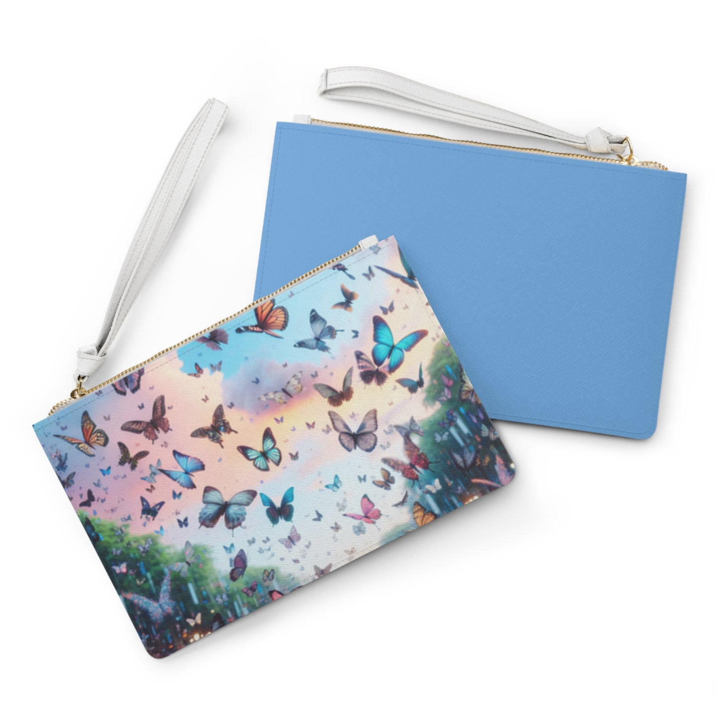 Butterfly Garden Clutch Bag - Colorful, Eco-Friendly Pouch for Women