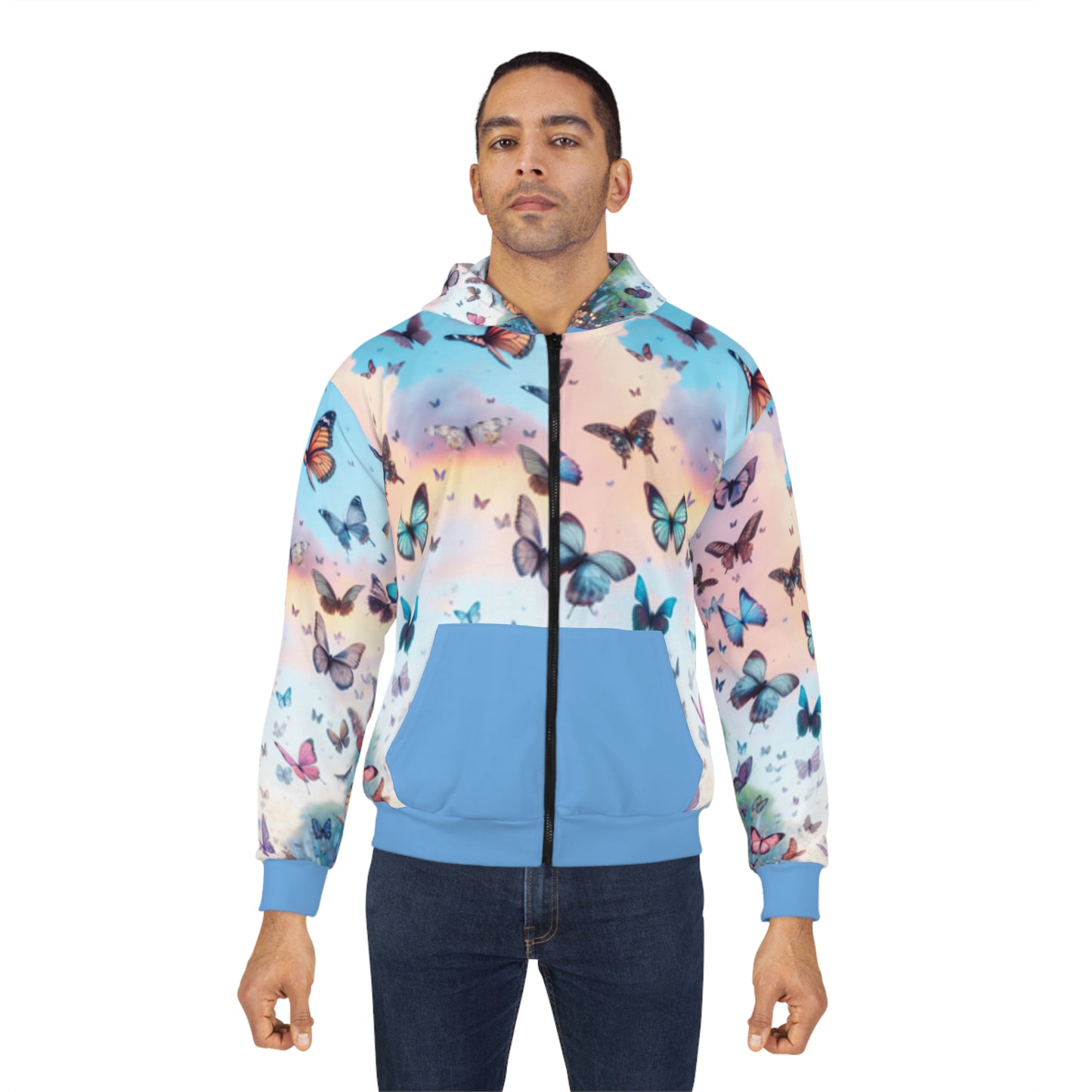 Butterfly Dreams Unisex Zip Hoodie - Embrace Nature's Beauty