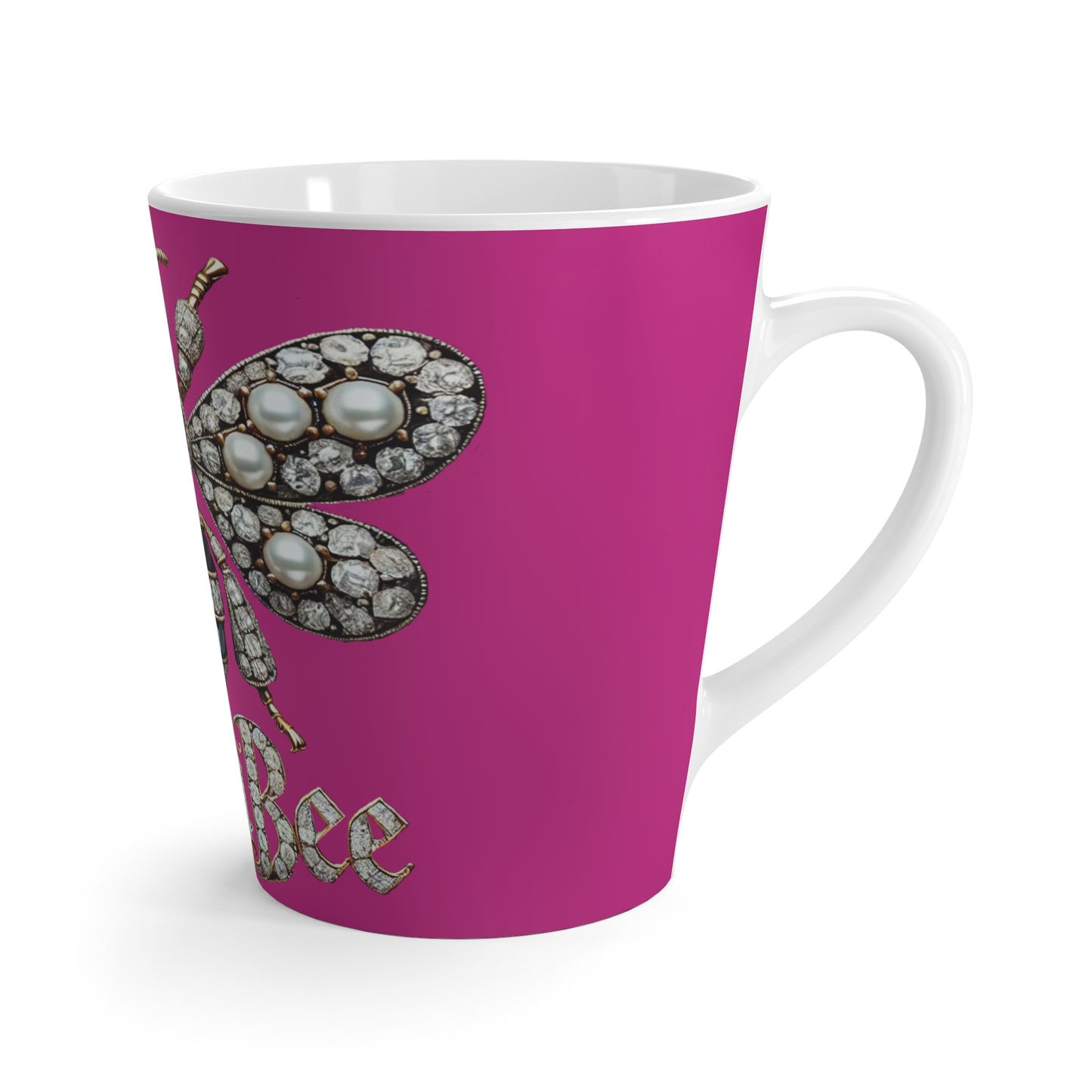 Queen Bee Rhinestone Latte Mug - Stylish Coffee Cup for Trendsetters