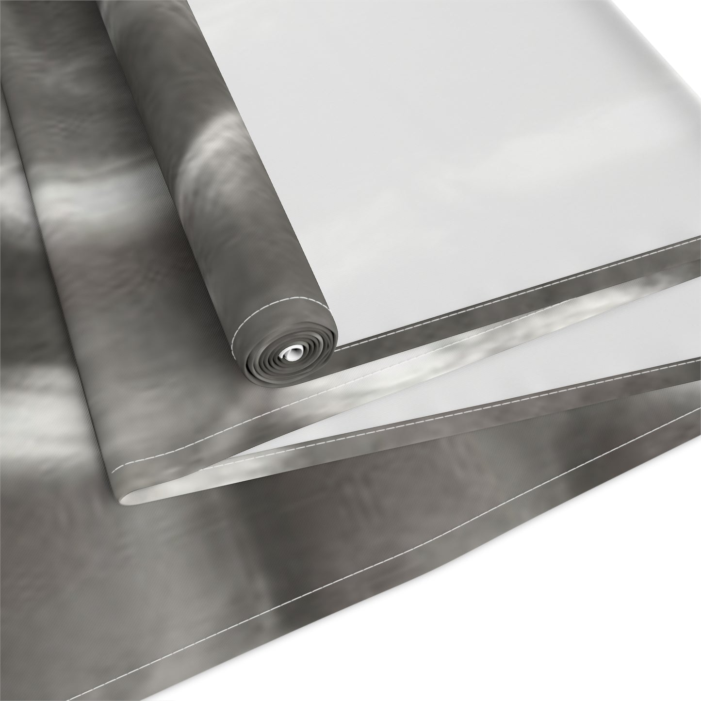 Elegant Silver Textured Table Runner for Dining Decor
