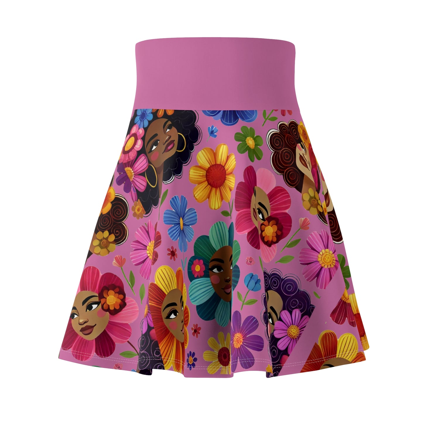 Floral Print Women's Skater Skirt - Perfect for Spring & Summer Celebrations