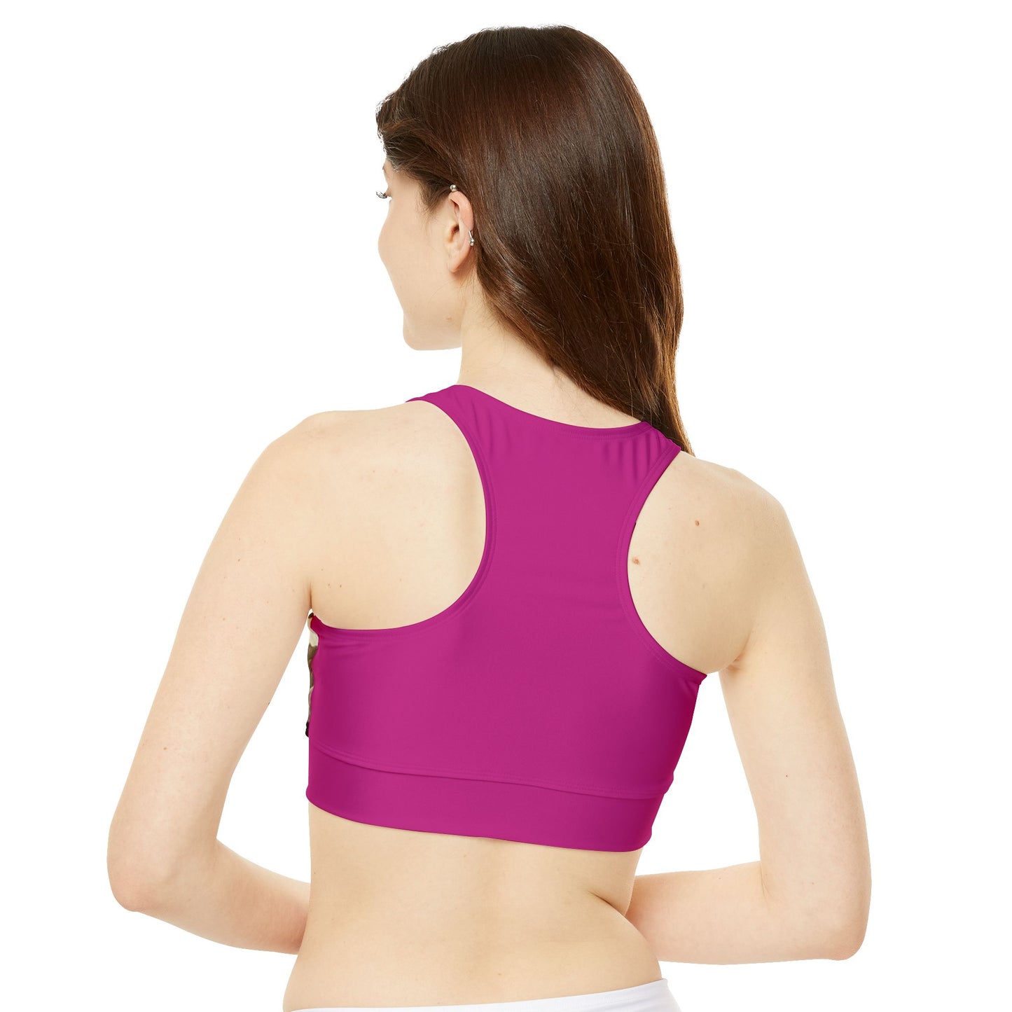 High Neck Crop Bikini Top (AOP)