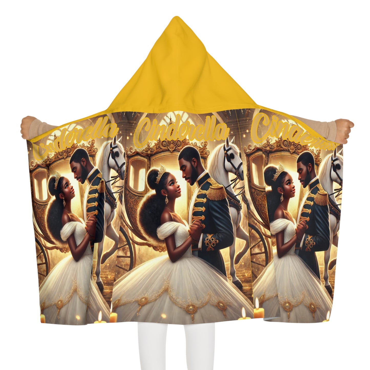 Cinderella Themed Youth Hooded Towel - Magical Bathing Experience for Kids
