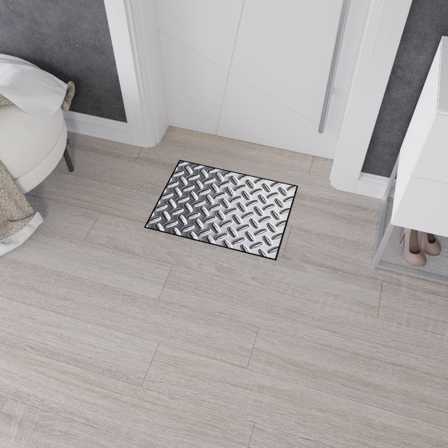 Heavy Duty Anti-Slip Floor Mat - Durable Diamond Plate Design
