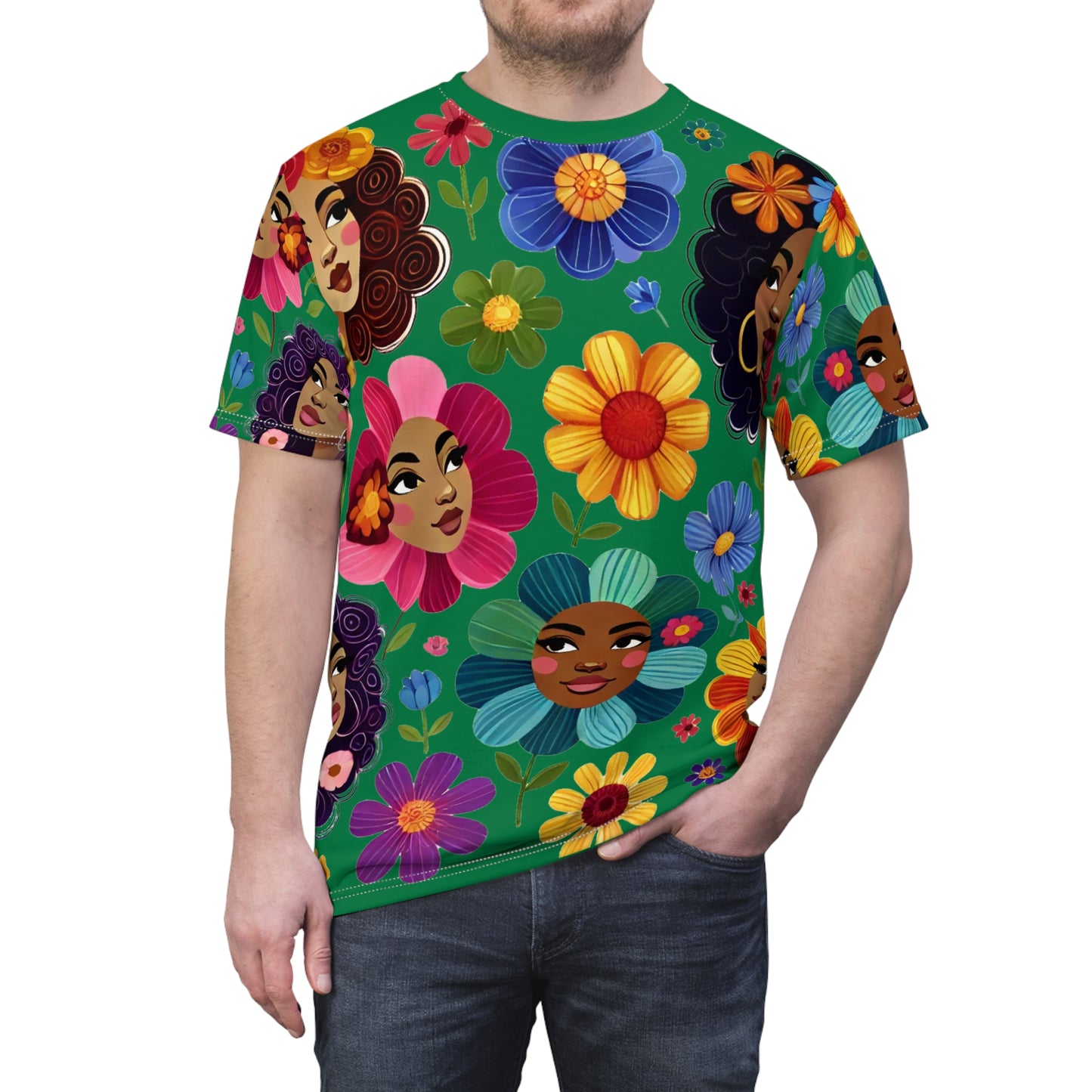 Vibrant Floral Unisex Tee - Celebrate Diversity with Colorful Art