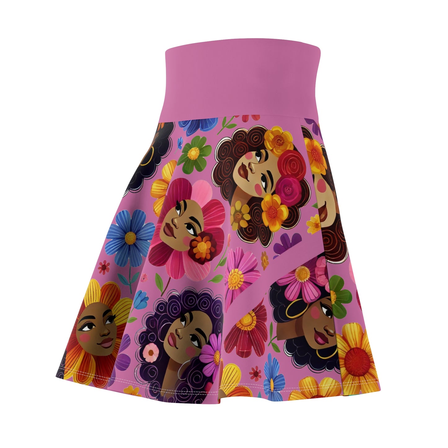 Floral Print Women's Skater Skirt - Perfect for Spring & Summer Celebrations