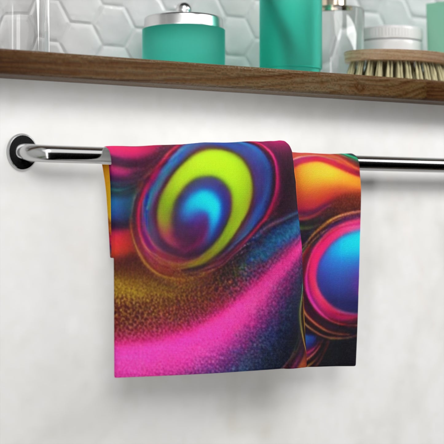 Colorful Abstract Face Towel - Soft and Vibrant for Everyday Use