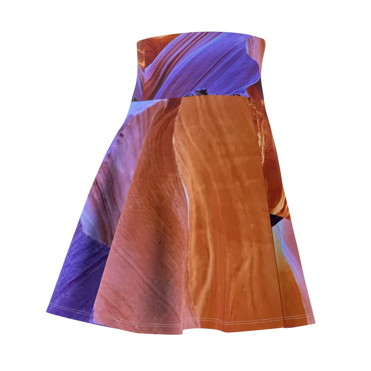 Vibrant Canyon Print Women's Skater Skirt | Bohemian Style for Summer Festivals