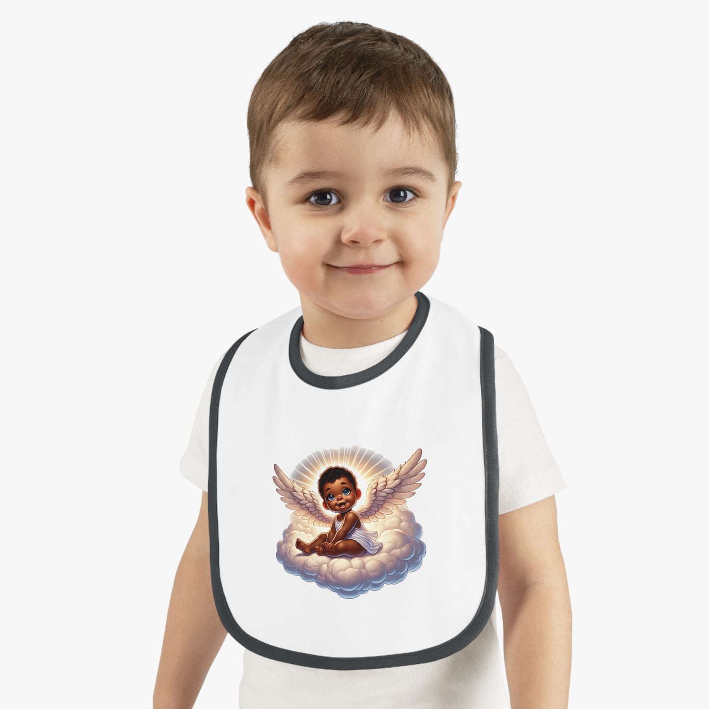Baby Contrast Trim Jersey Bib