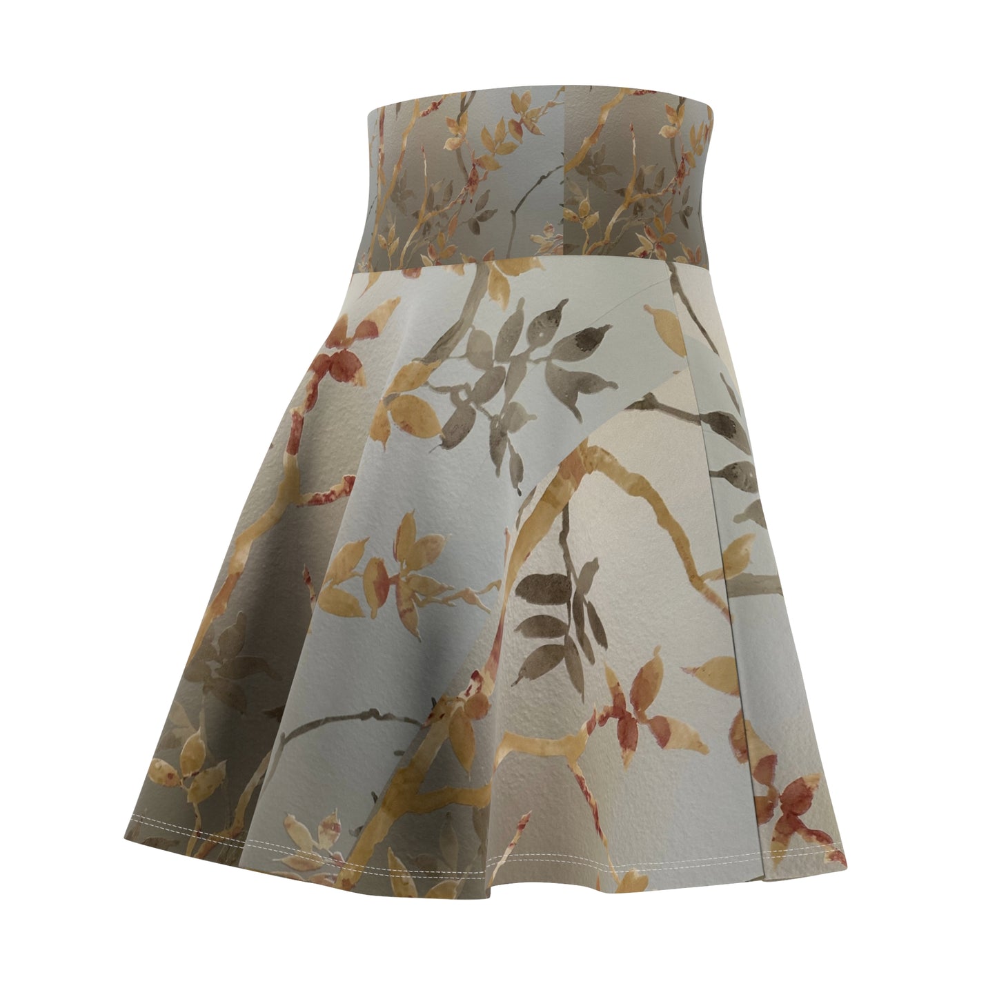 Botanical Print Women's Skater Skirt - Stylish Floral Design for Spring & Summer