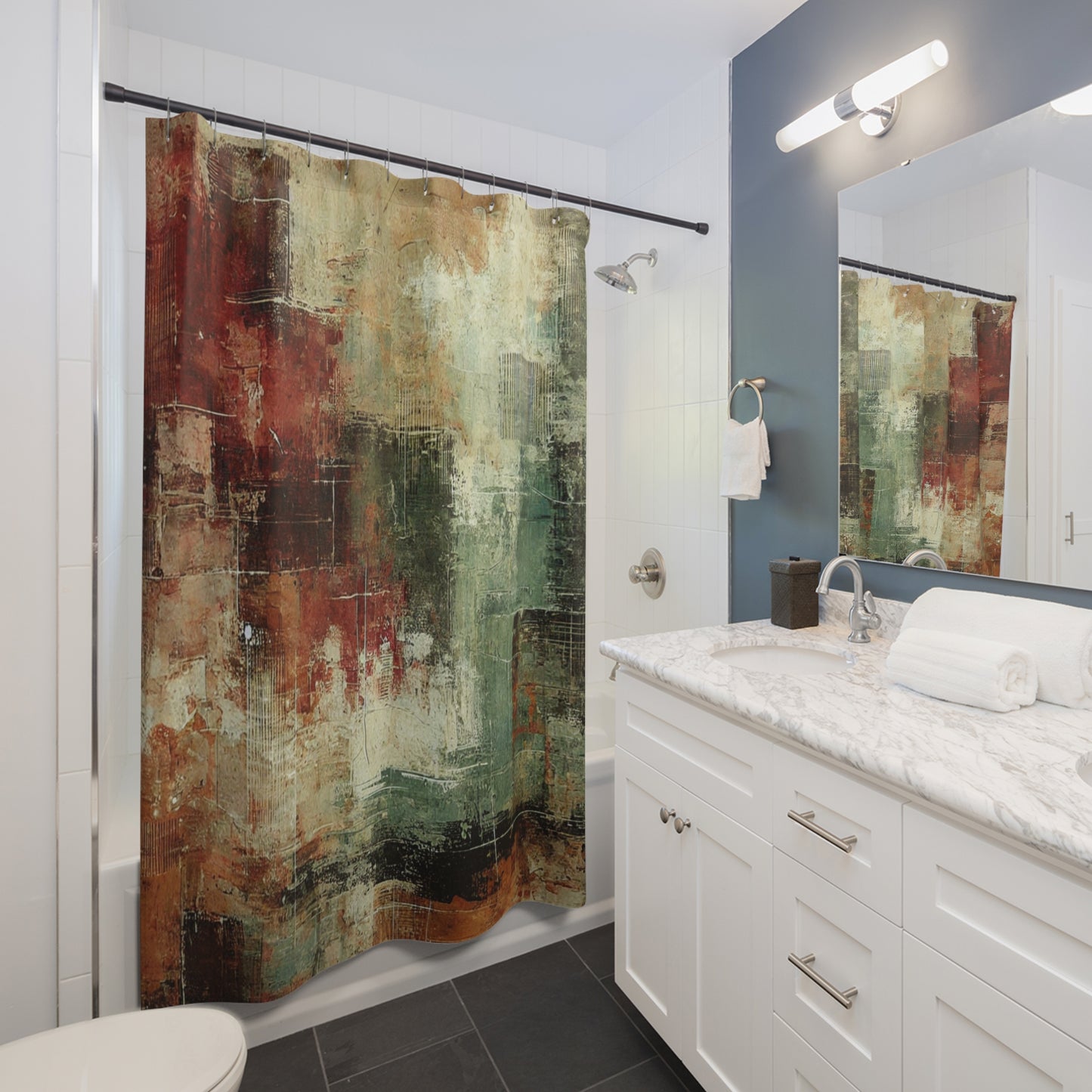 Abstract Art Shower Curtain - Modern Artistic Décor for Your Bathroom