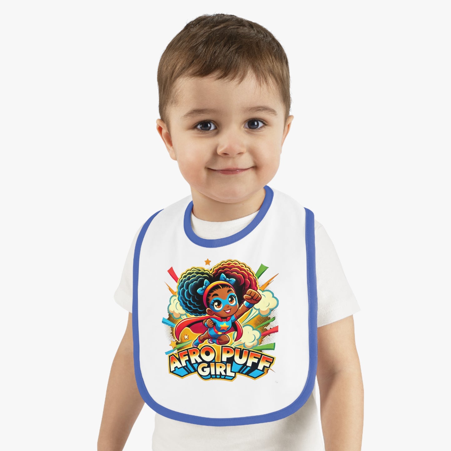 Baby Contrast Trim Jersey Bib