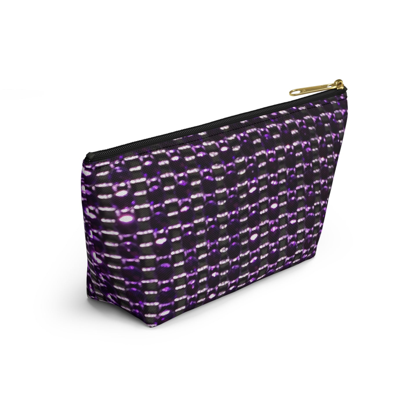 Elegant Purple Beaded Accessory Pouch for Organized Travel