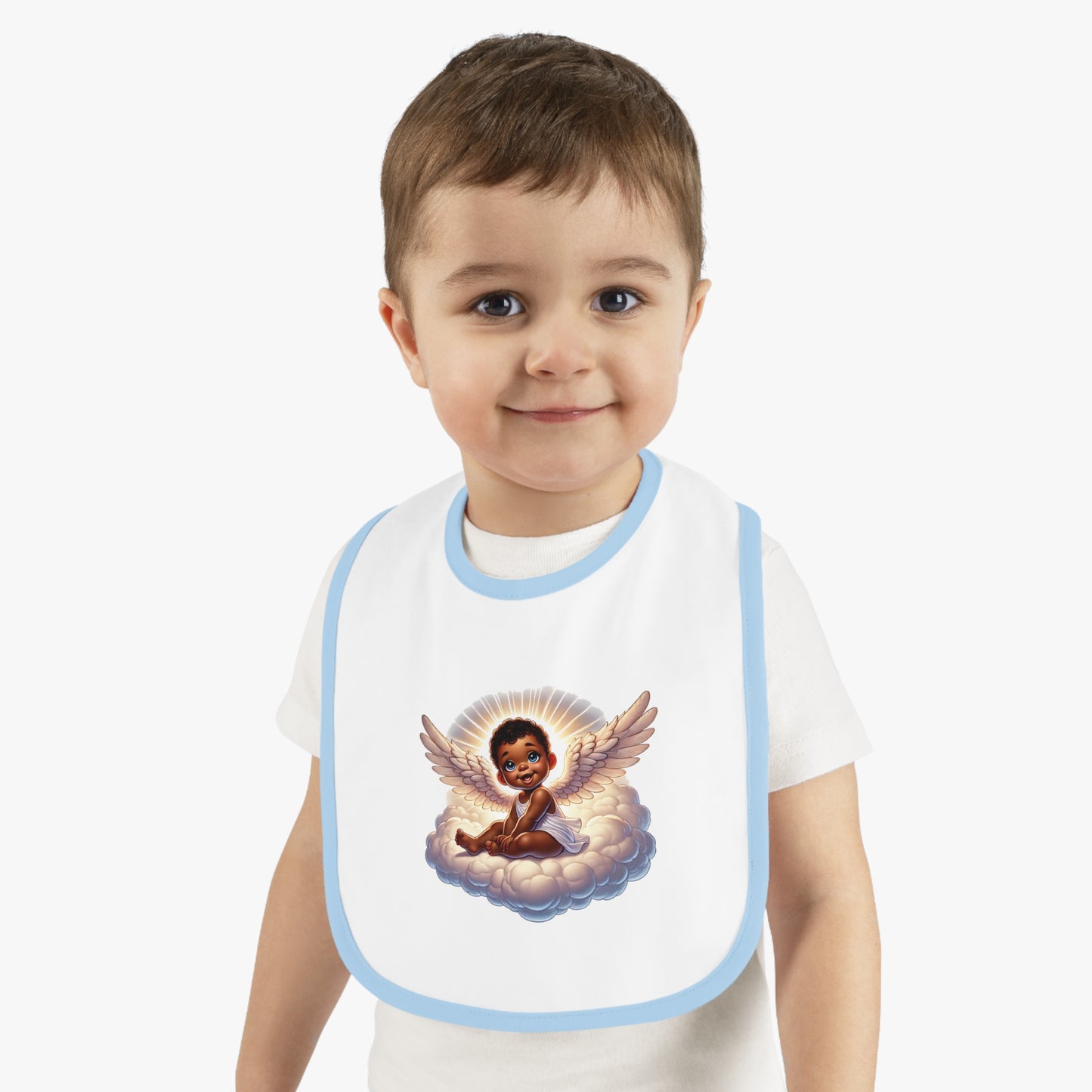 Baby Contrast Trim Jersey Bib