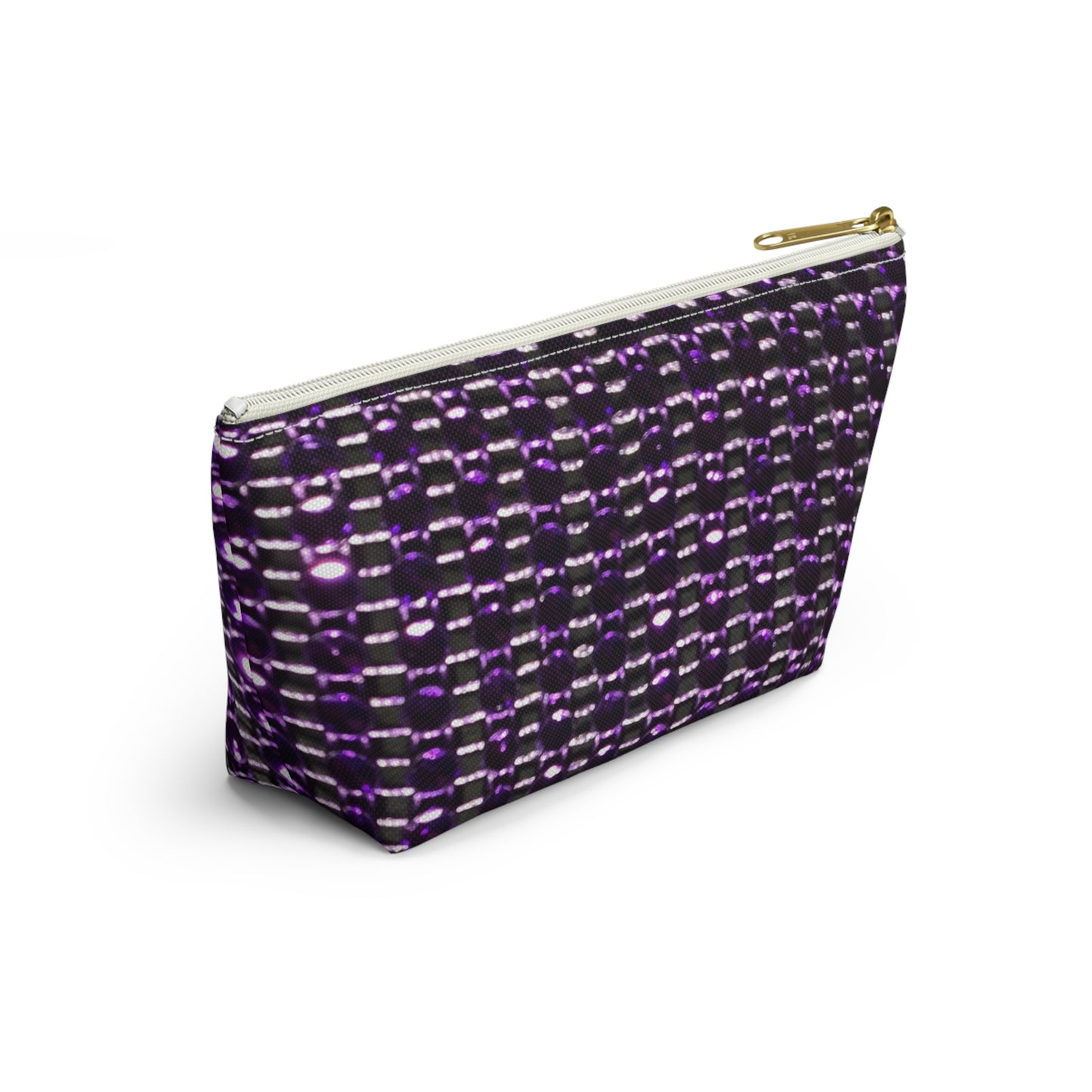 Elegant Purple Beaded Accessory Pouch for Organized Travel
