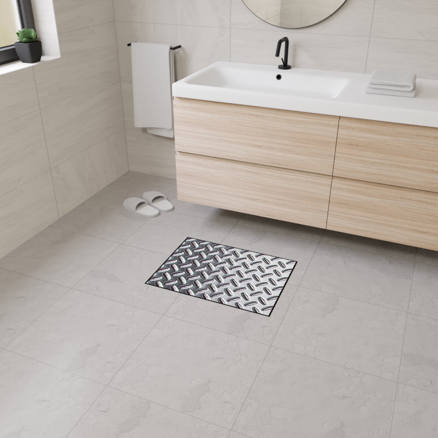 Heavy Duty Anti-Slip Floor Mat - Durable Diamond Plate Design