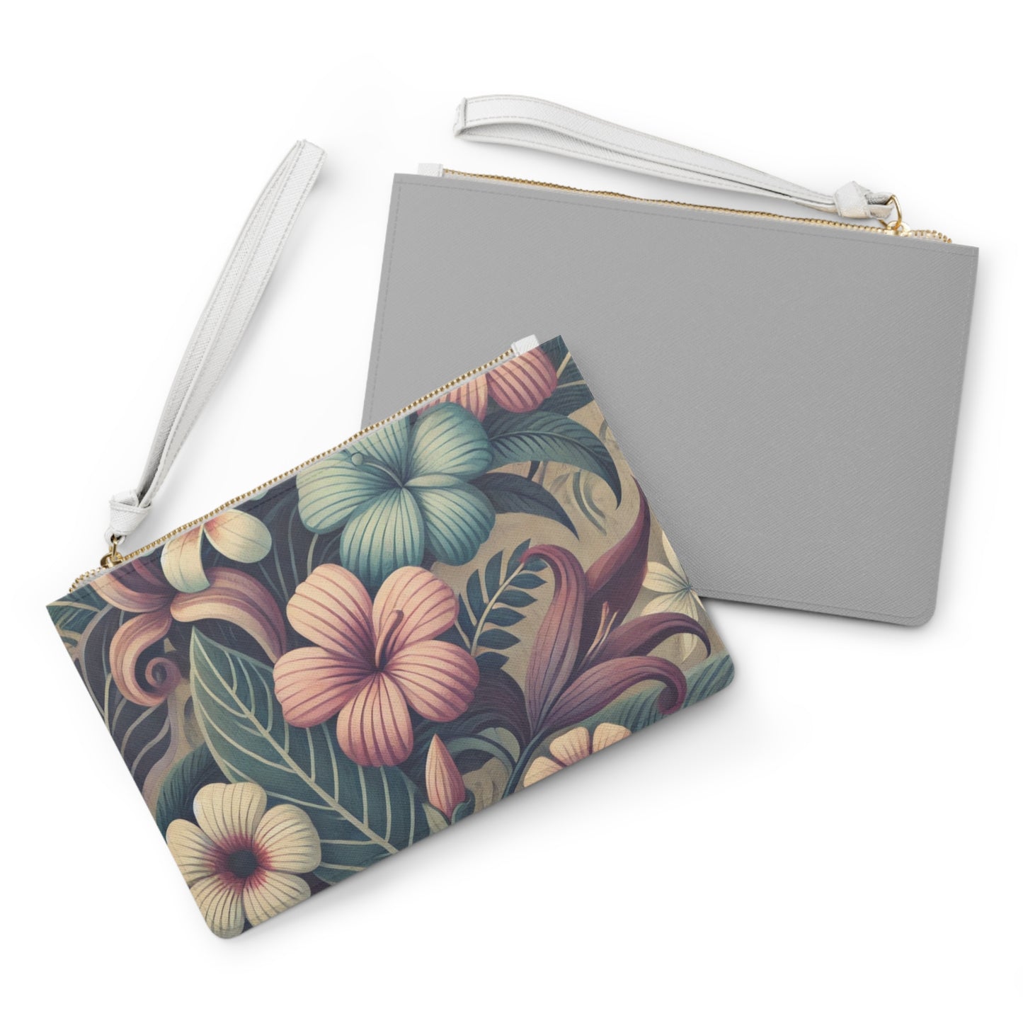 Tropical Floral Clutch Bag - Stylish Pouch for Everyday Use