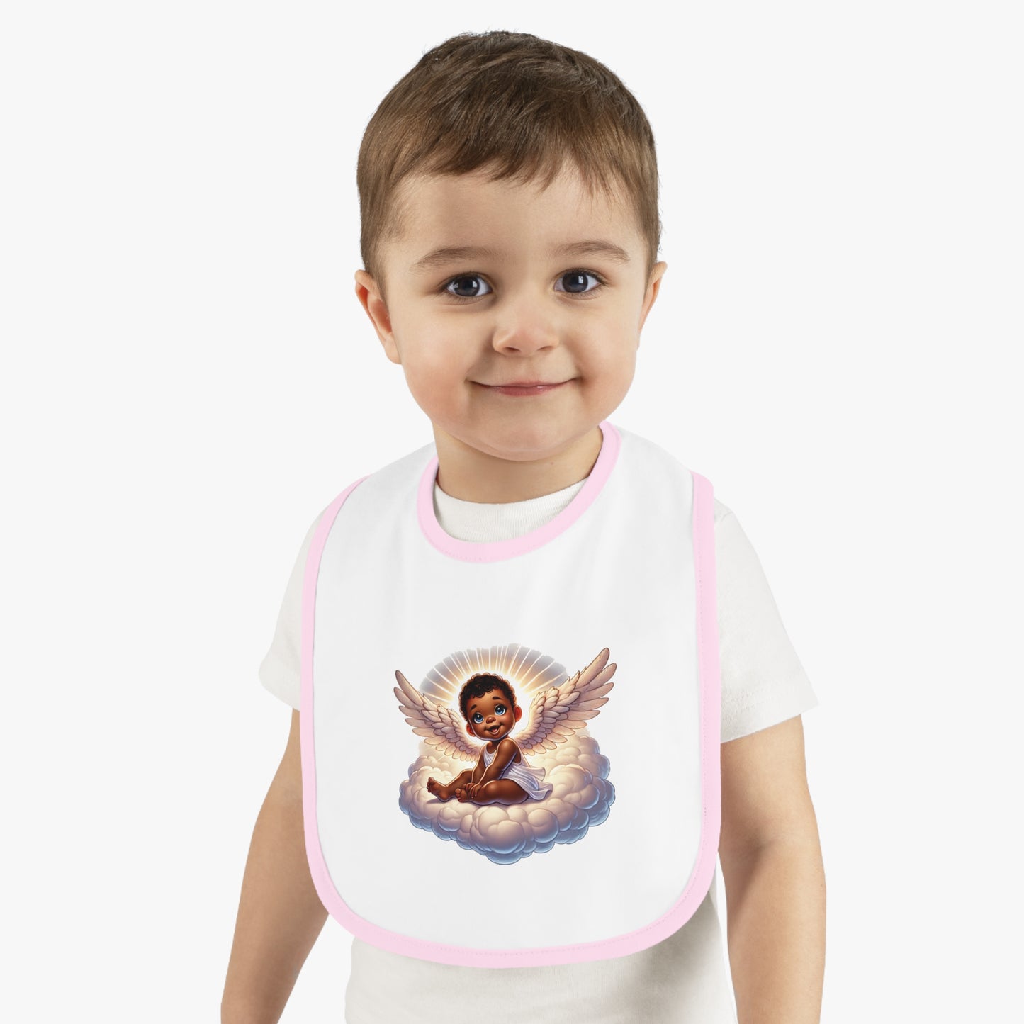 Baby Contrast Trim Jersey Bib