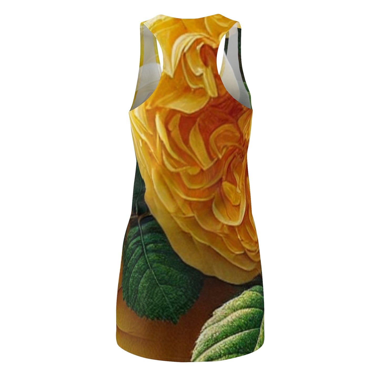 Yellow Rose Floral Racerback Dress for Women - Perfect for Spring & Summer Celebrations