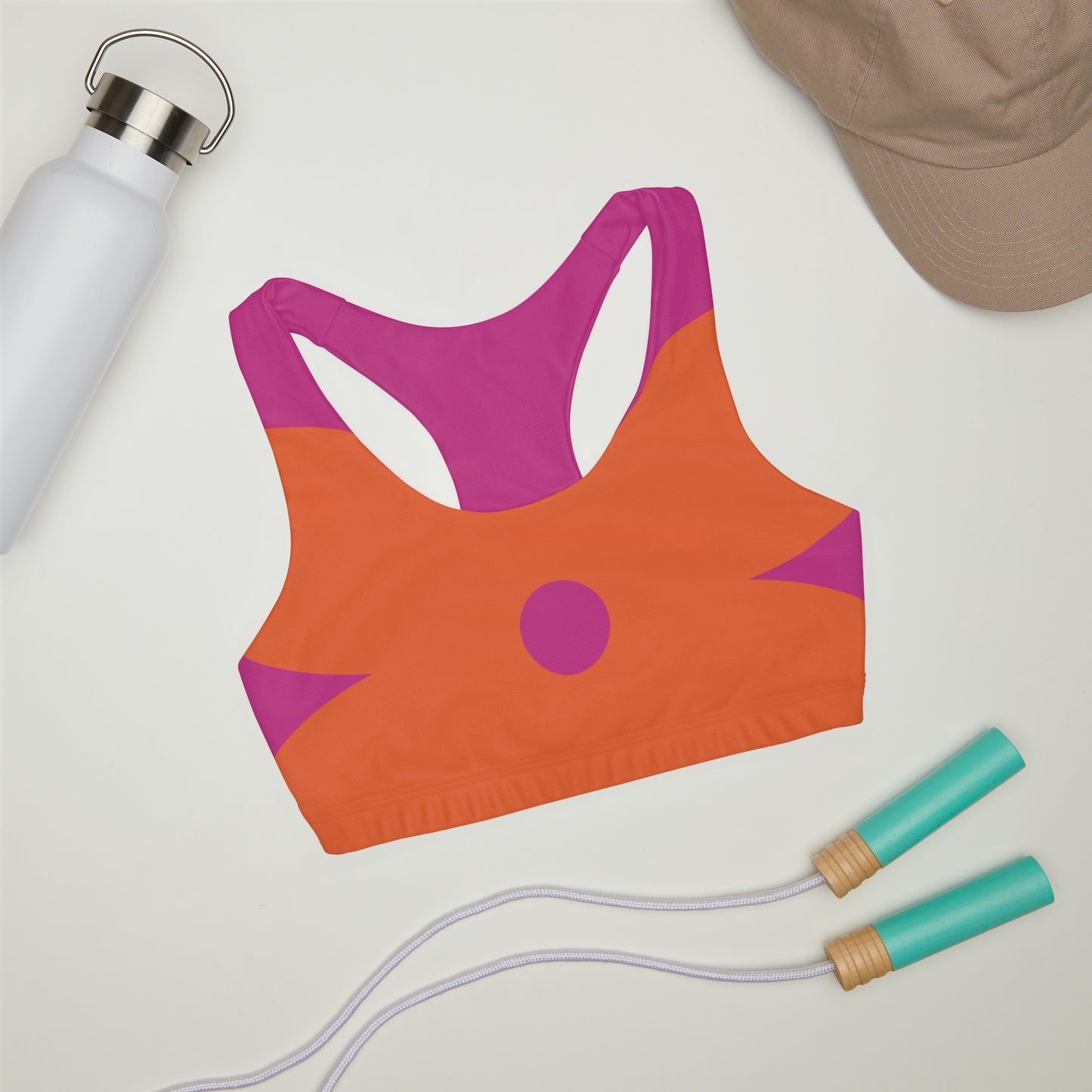 Girls' Double Lined Seamless Sports Bra (AOP)