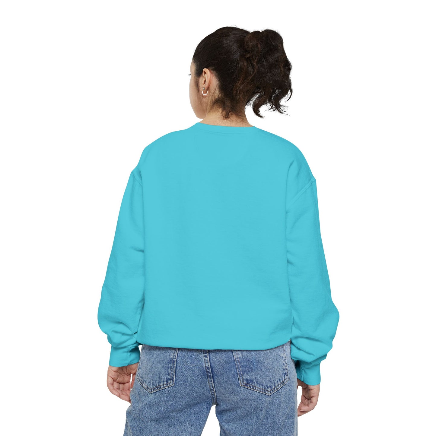 Colorful Stained Glass Flower Sweatshirt - Unisex Garment-Dyed Pullover