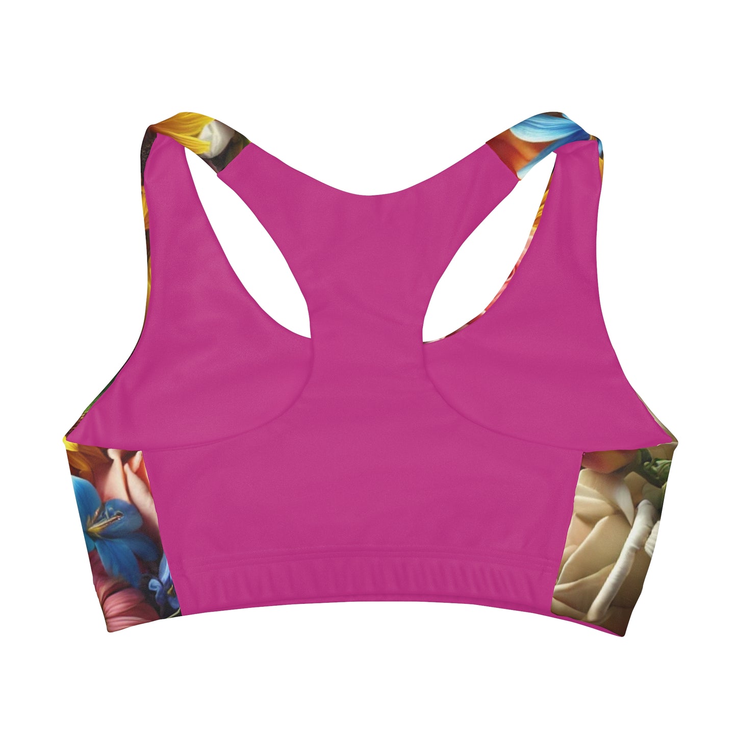 Floral Print Girls' Sports Bra - Seamless & Comfortable Activewear