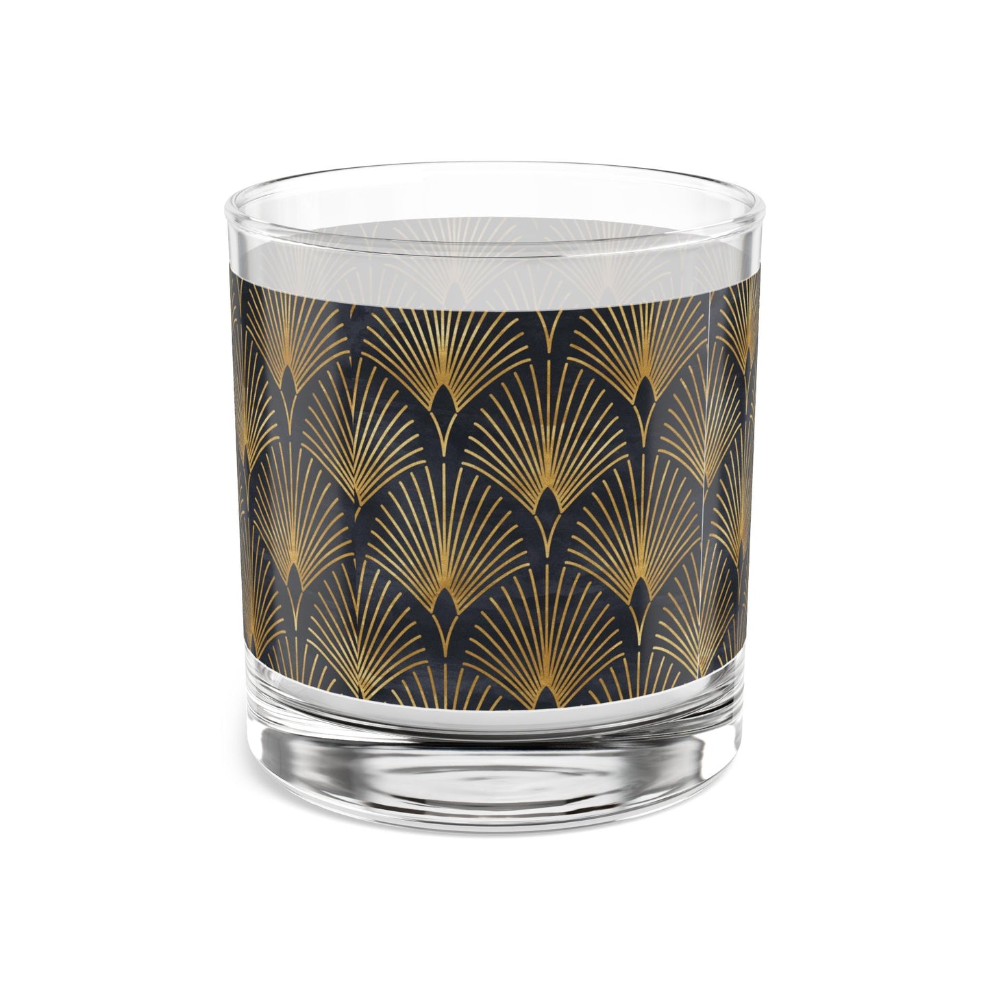 Elegant Gold Art Deco Rocks Glass - 10oz | Perfect for Celebrations & Gifting