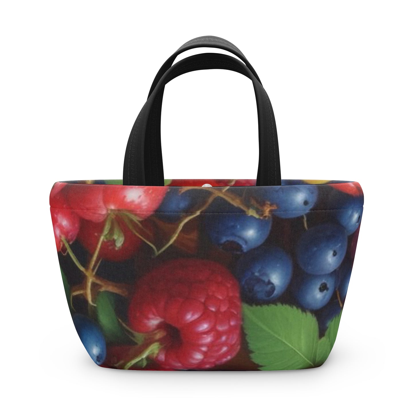 Vibrant Berry Print Insulated Lunch Bag - Perfect for Picnics & Work