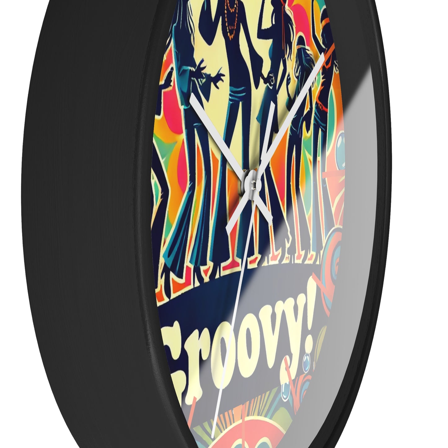 Groovy Retro Wall Clock - Vibrant 70s Dance Theme Decor