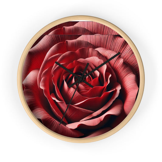 Elegant Rose Wall Clock - Timeless Floral Decor