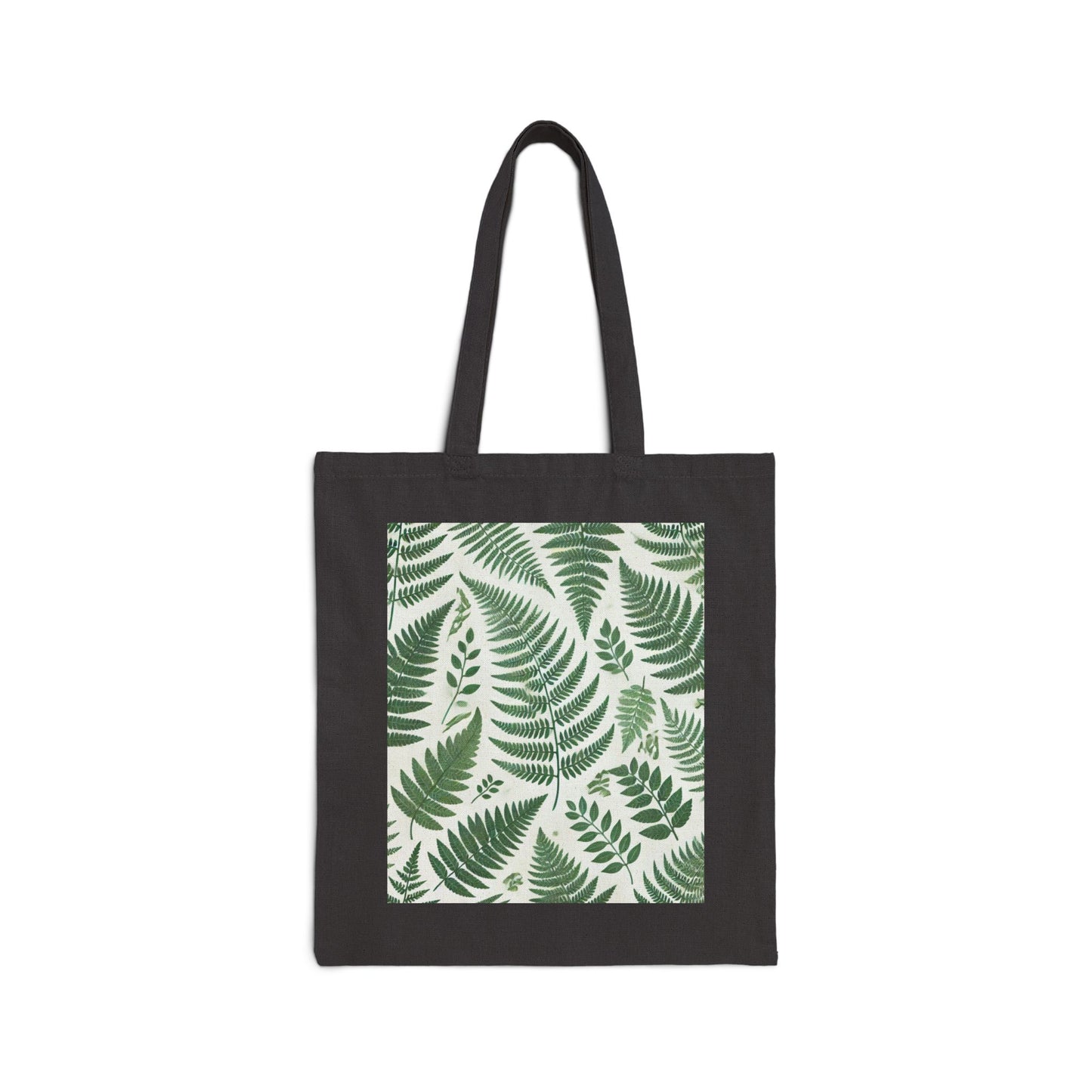 Eco-Friendly Cotton Canvas Tote Bag with Fern Design