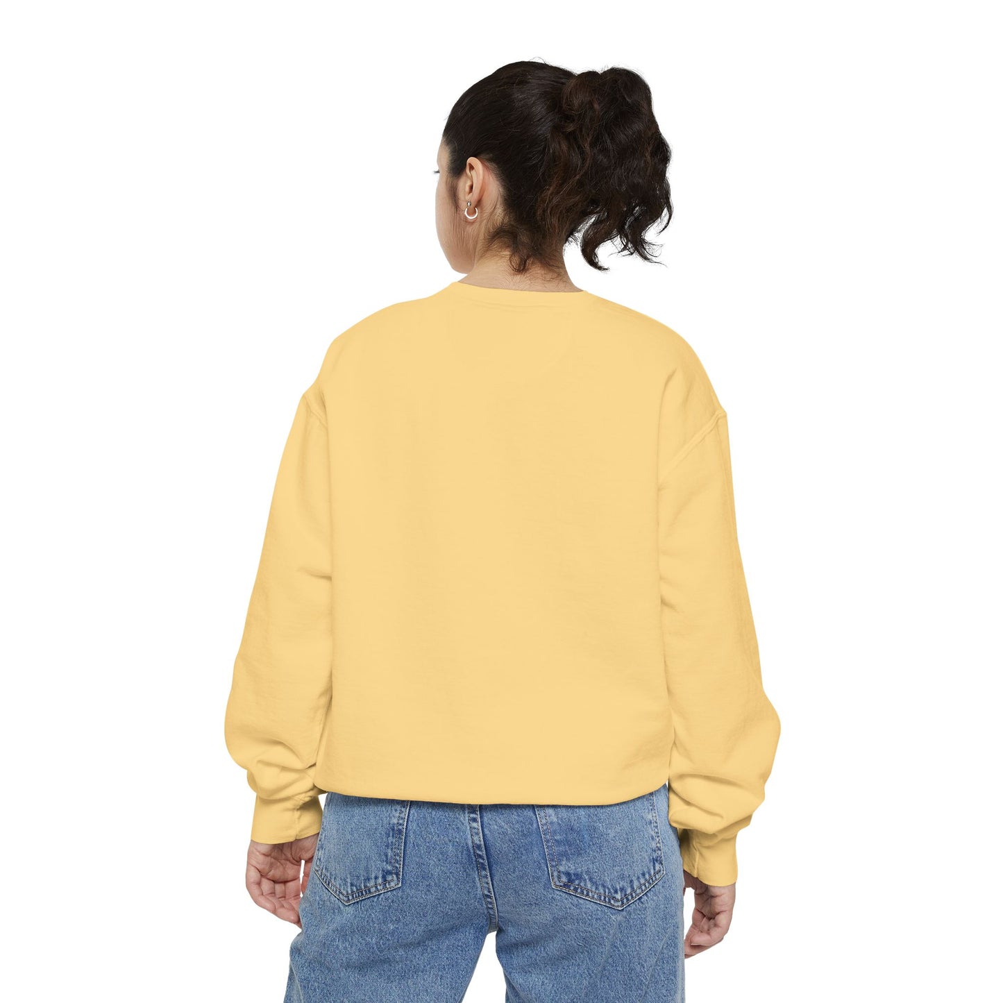 Colorful Stained Glass Flower Sweatshirt - Unisex Garment-Dyed Pullover