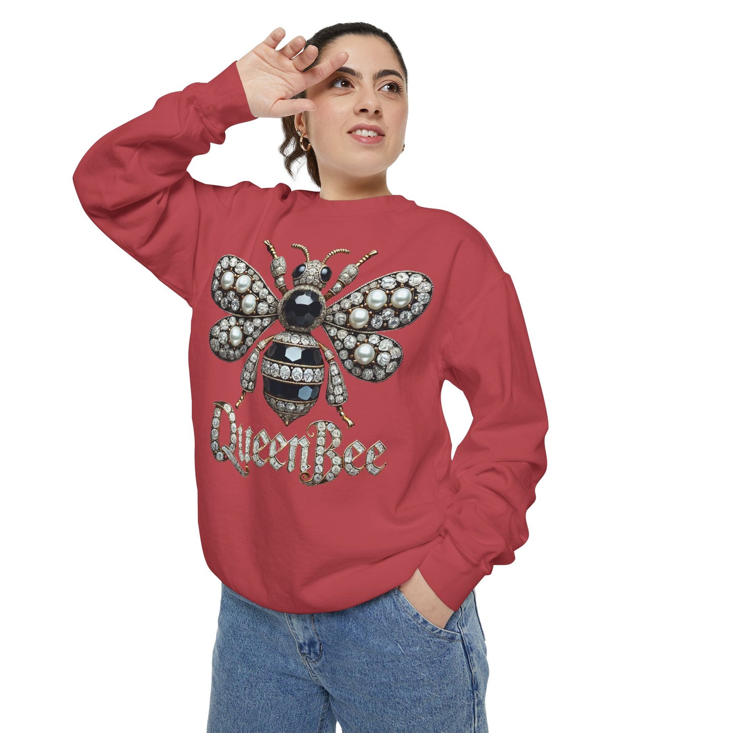 Artistic Garment-Dyed Unisex Sweatshirt - Abstract Ocean Design