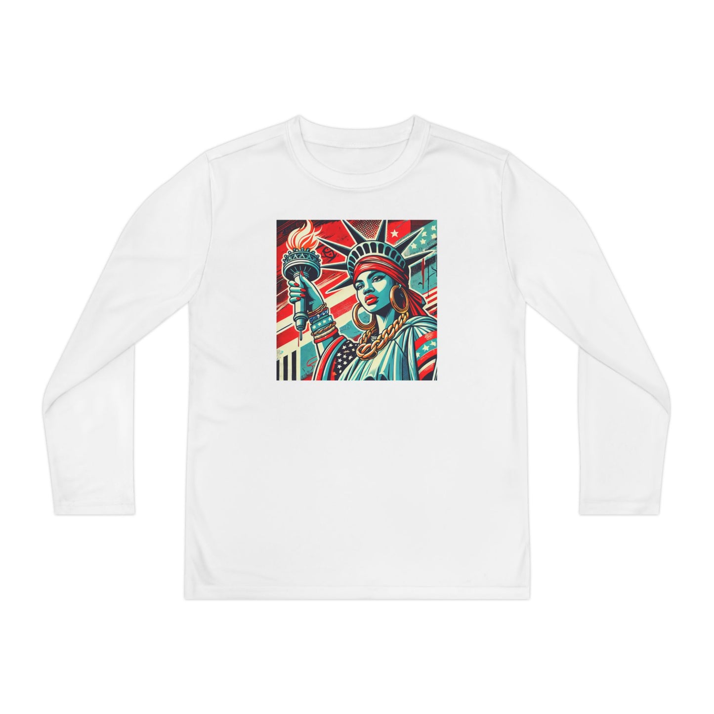 Youth Long Sleeve Tee - Statue of Liberty Graphic - Adventure Ready Apparel