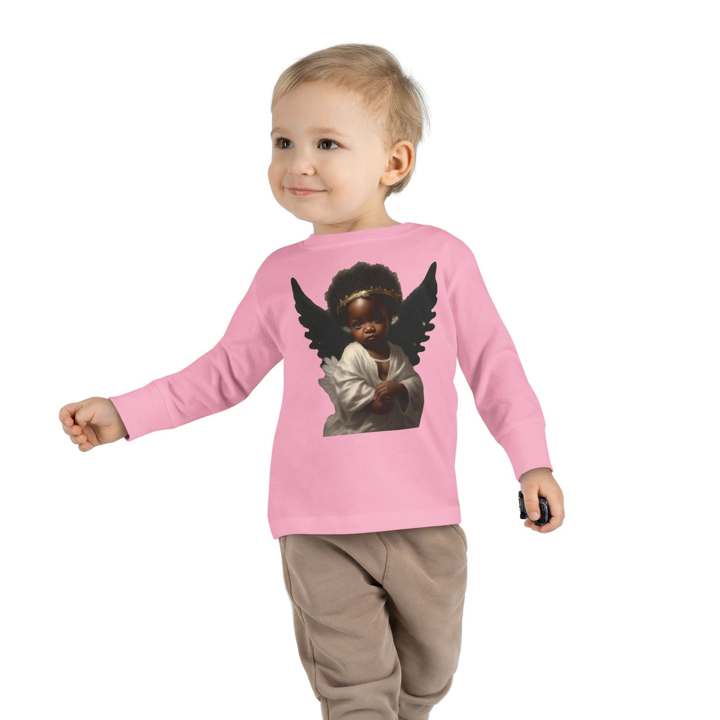 Angel Wings Toddler Long Sleeve Tee - Adorable Kids Graphic Shirt