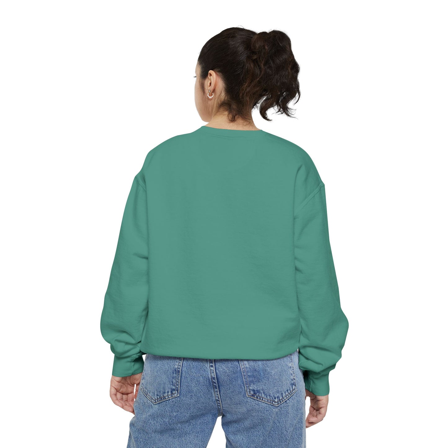 Colorful Stained Glass Flower Sweatshirt - Unisex Garment-Dyed Pullover