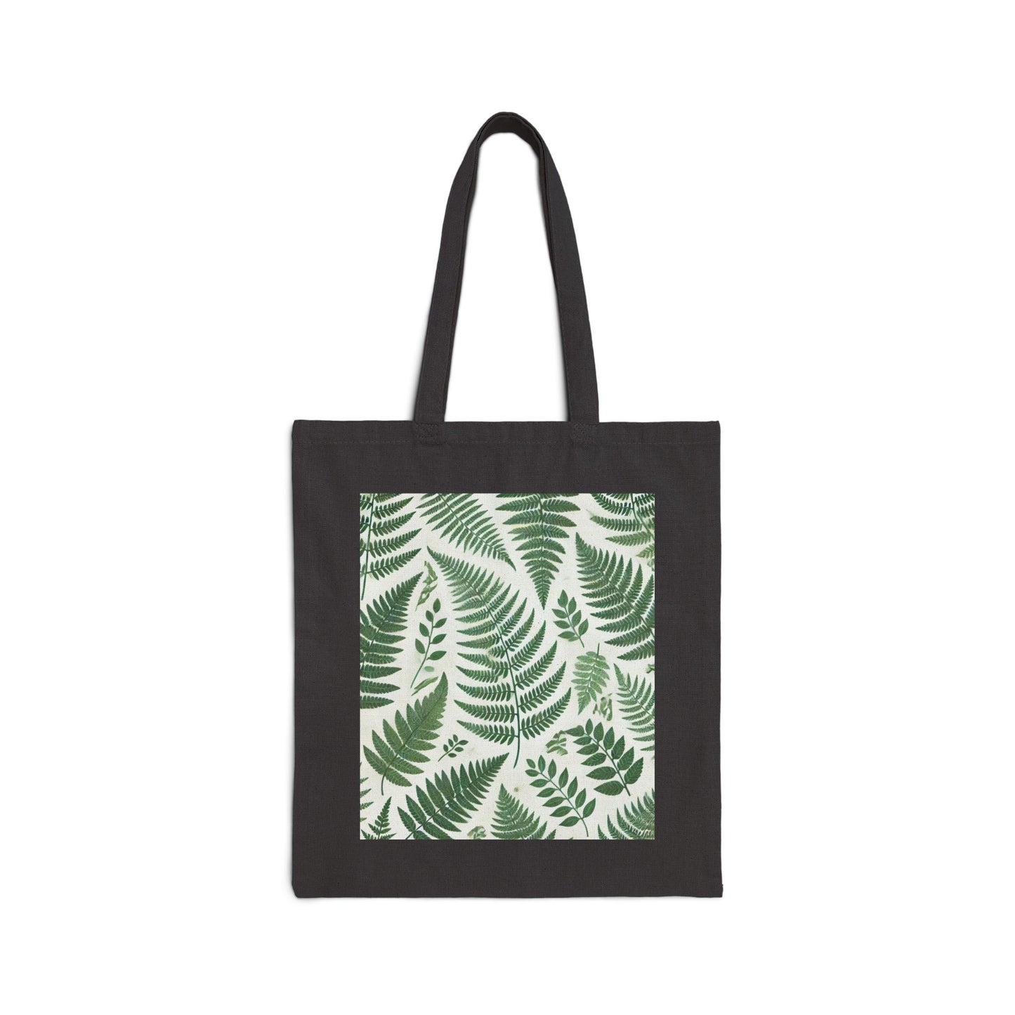 Eco-Friendly Cotton Canvas Tote Bag with Fern Design