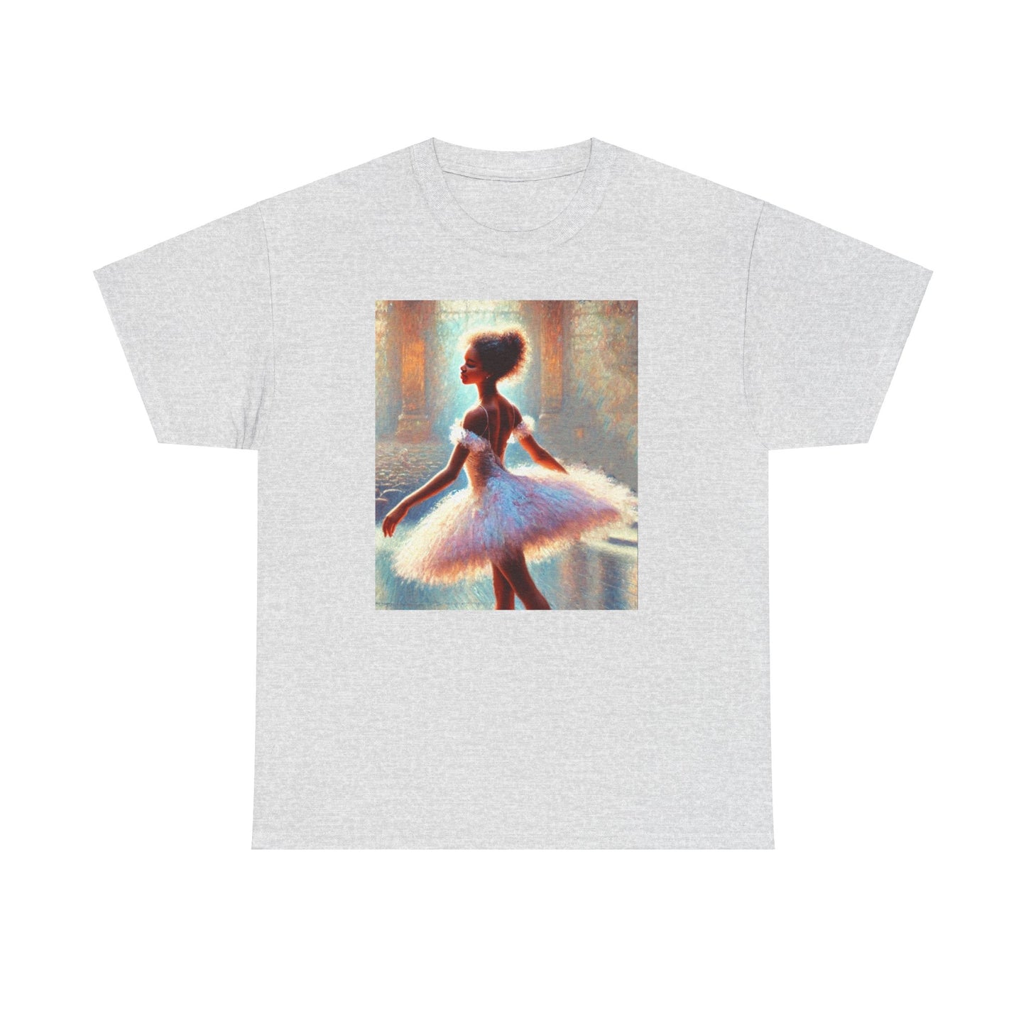 Elegant Ballerina Unisex Heavy Cotton Tee - Artistic Dance T-Shirt for Ballet Lovers