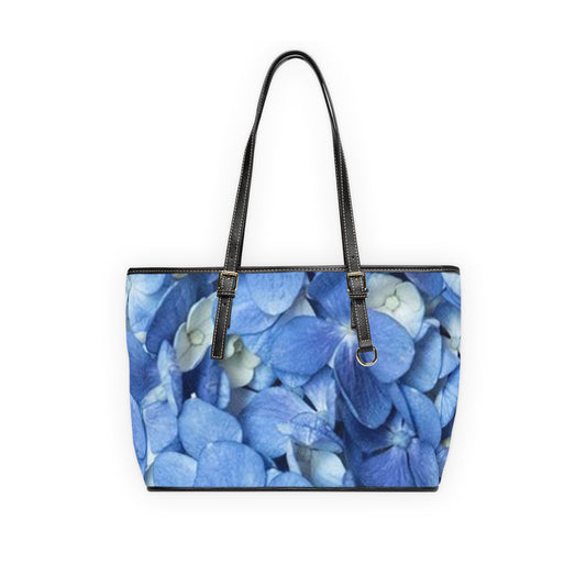 Floral PU Leather Shoulder Bag | Stylish Blue Hydrangea Design | Perfect for Everyday Use and Special Occasions