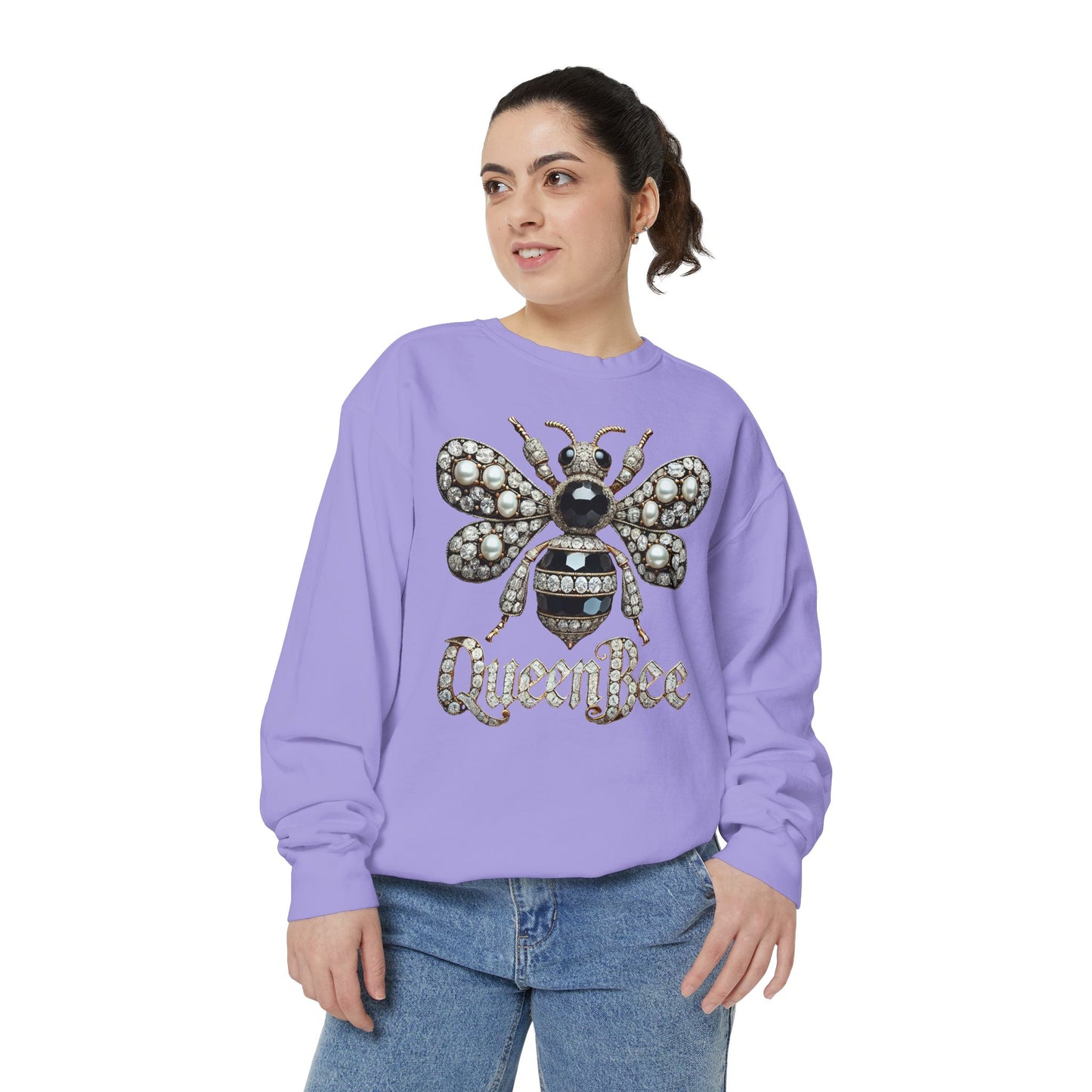 Artistic Garment-Dyed Unisex Sweatshirt - Abstract Ocean Design